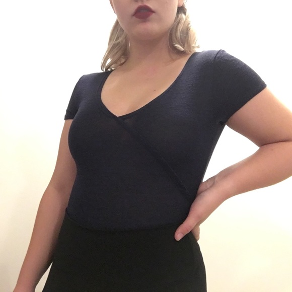 Blue v neck body suit - Picture 3 of 5